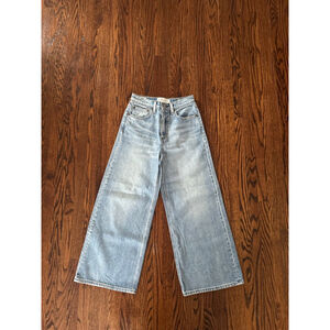 Women's Denim Forum Light Blue The Joan Wide Leg Jeans Size 27